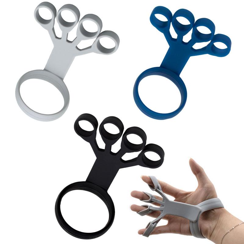 Silicone GRIP Thiết bị tập thể dục ngón tay Viêm viêm khớp tay cầm tay tăng cường huấn luyện phục hồi chức năng để giảm đau Color: Dark Khaki