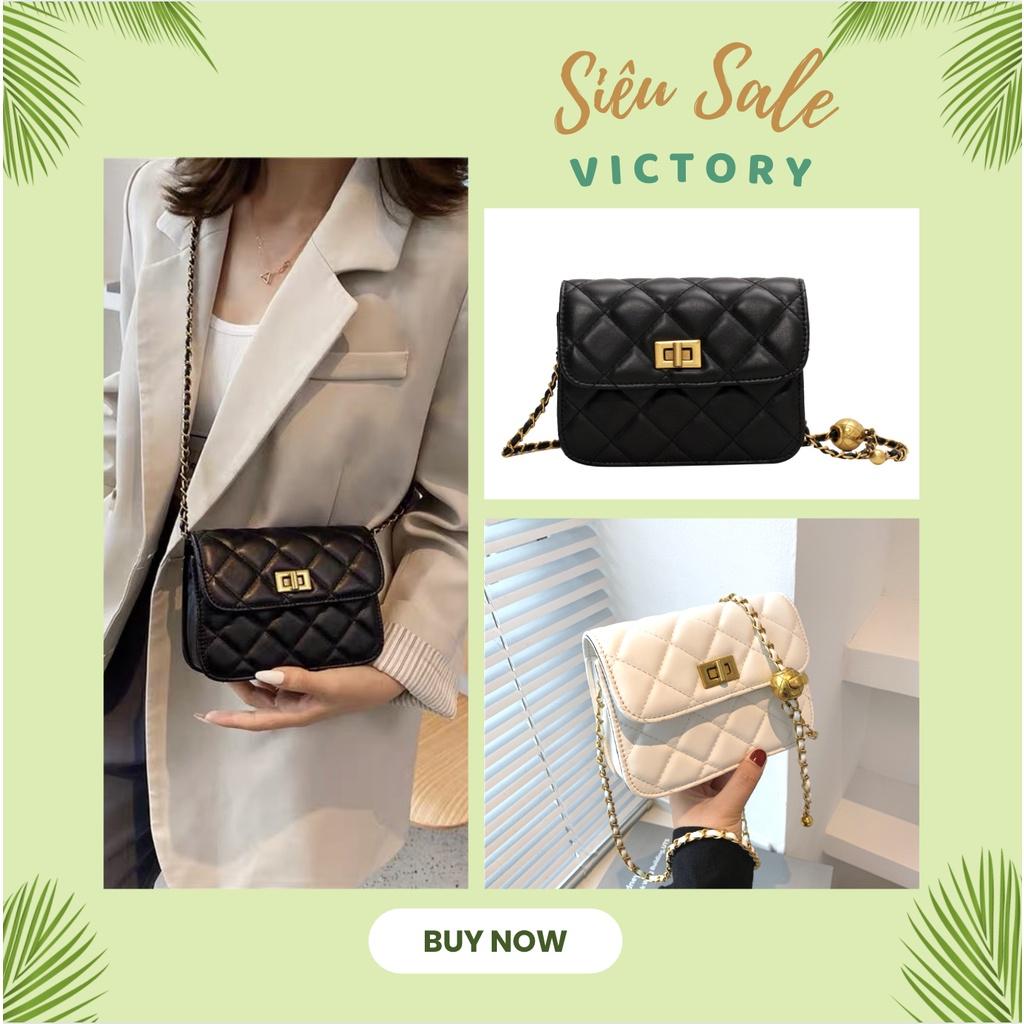 Túi Xách Nữ Mini VICTORY Đeo Chéo Đeo Vai classic trần chỉ phong cách đơn giản Dự Tiệc Đi Làm Đi Chơi SKU: 383