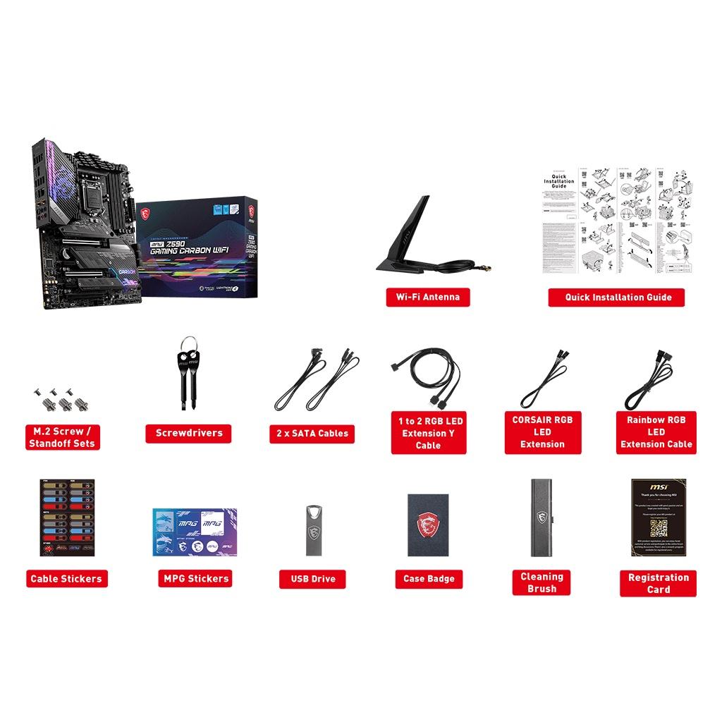 Mainboard - Bo mạch chủ vi tính MSI MPG Z590 Gaming Carbon Wifi - Hàng chính hãng - Vi tính Hoàng Long