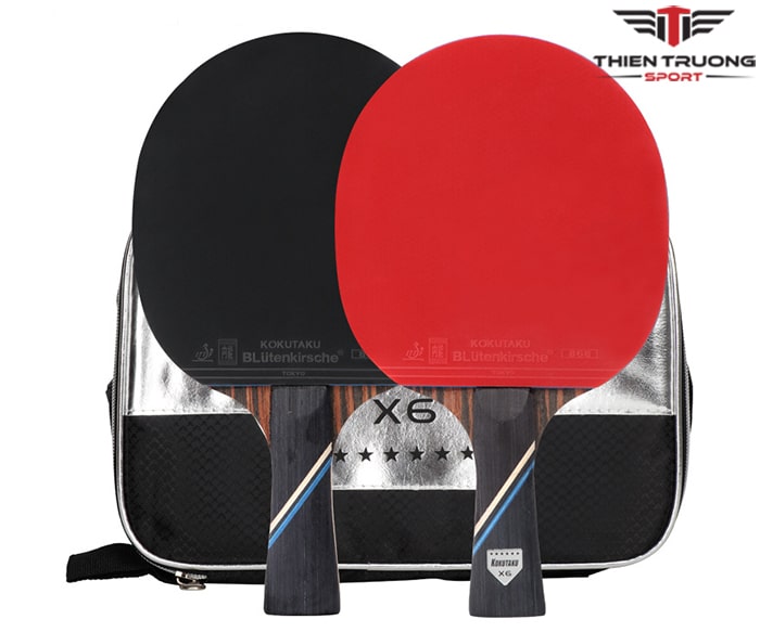 (Tặng bao da đựng vợt khi mua 2 chiếc) Vợt bóng bàn KOKUTAKU X6 dán sẵn, vợt bóng bàn dán sẵn giá rẻ