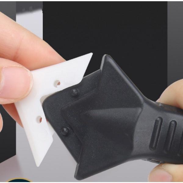 Bộ Dụng Cụ Cạo Trét Keo Silicon Gạch Kính, Dụng Cụ Miết Keo Silicone Kèm 5 Đầu Miết