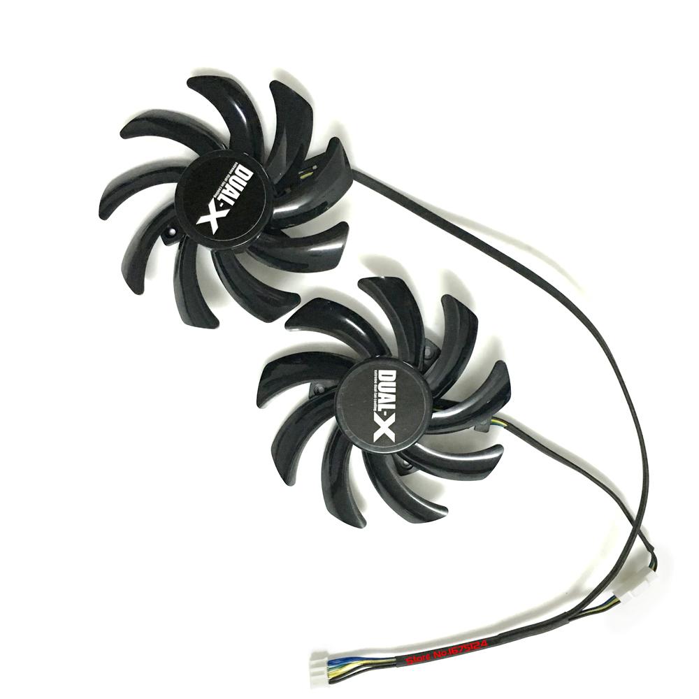 1 Quạt Làm Mát Card Đồ Họa, Bộ Làm Mát VGA FD8015H12S 75Mm 12V 0,32a 2 Dây 2Pin Cho Sapphire HD4860 HD4890 HD5770 HD5870 HD6770 HD6790