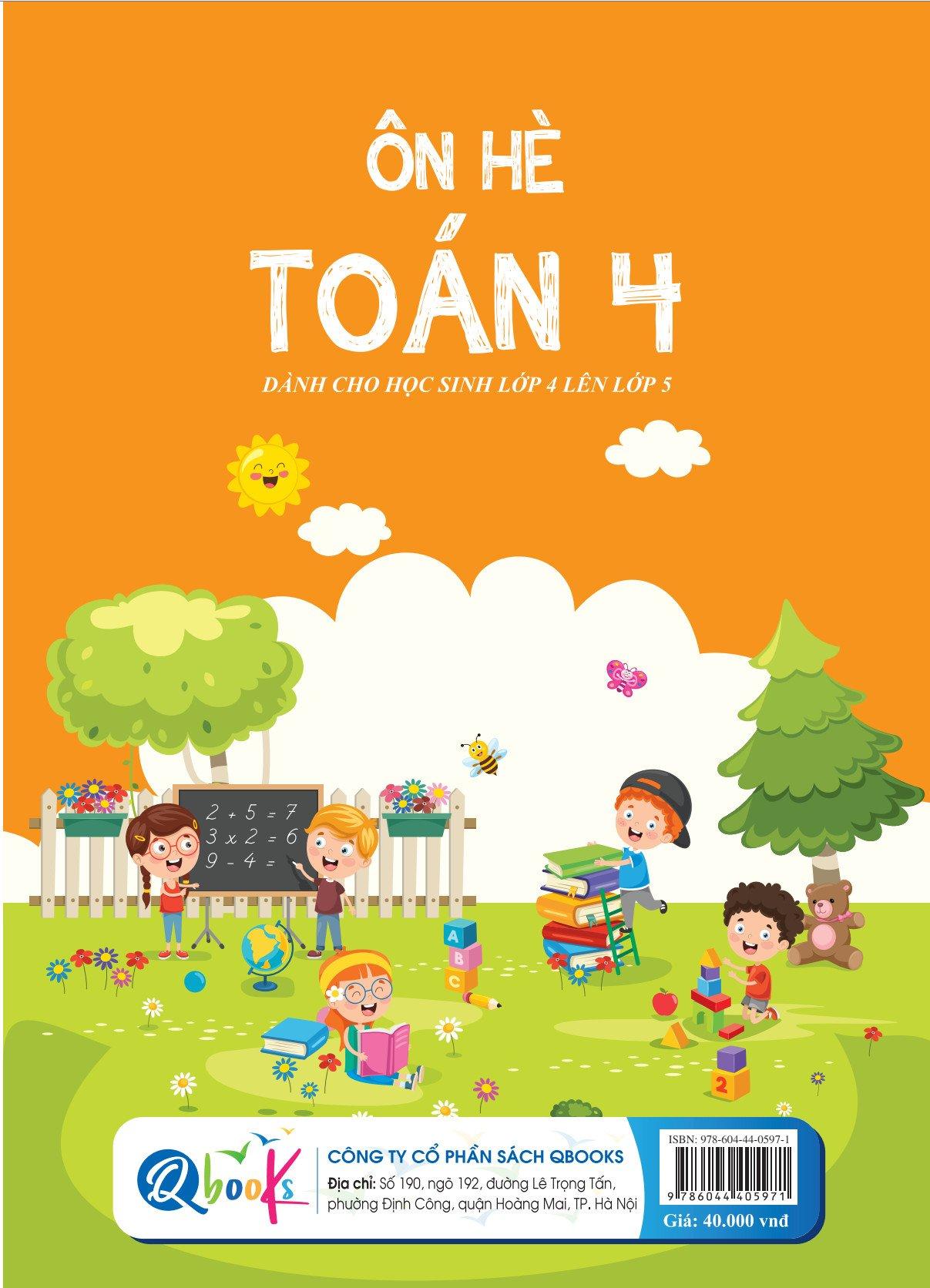 Ôn Hè Toán 4 Dành cho học sinh lớp 4 vào 5 - Bản Quyền