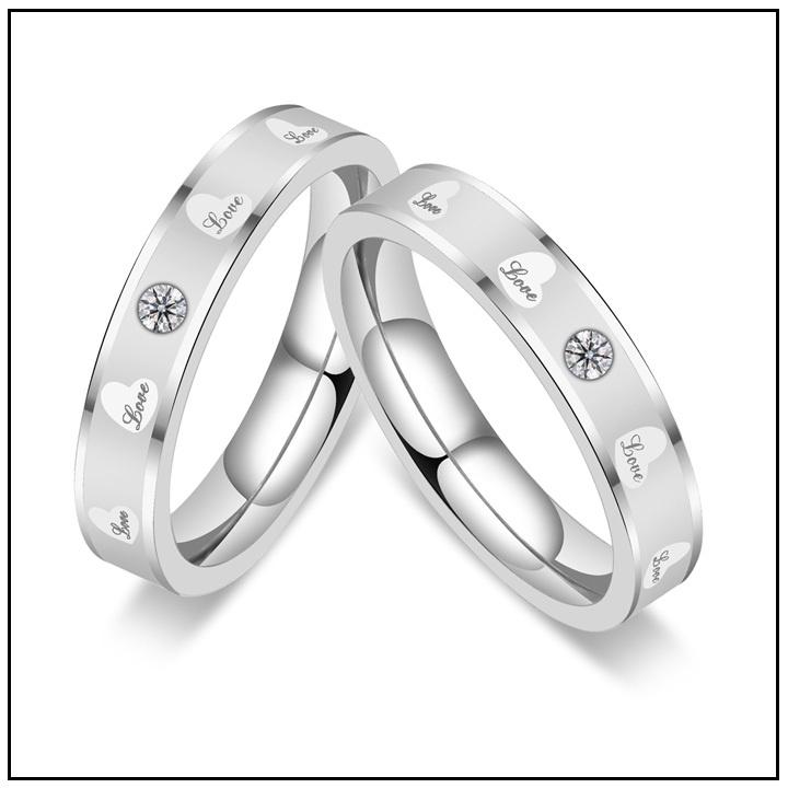 NHẪN CẶP NAM NỮ CHỮ LOVE , NHẪN ĐÔI TÌNH NHÂN THỜI TRANG - QC20