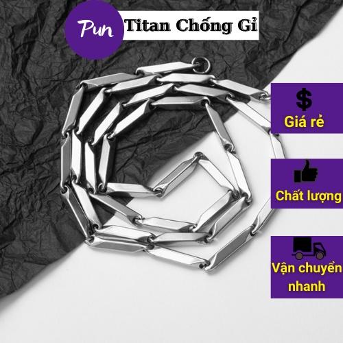 Dây chuyền nam vòng cổ Xích Trơn Thời Trang Basic Punstore nam nữ unisex Titan màu bạc đẹp không gỉ