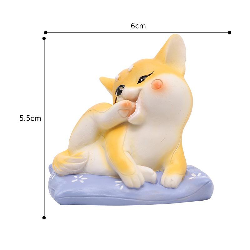 Tượng Chó Shiba Trang Trí Dễ Thương