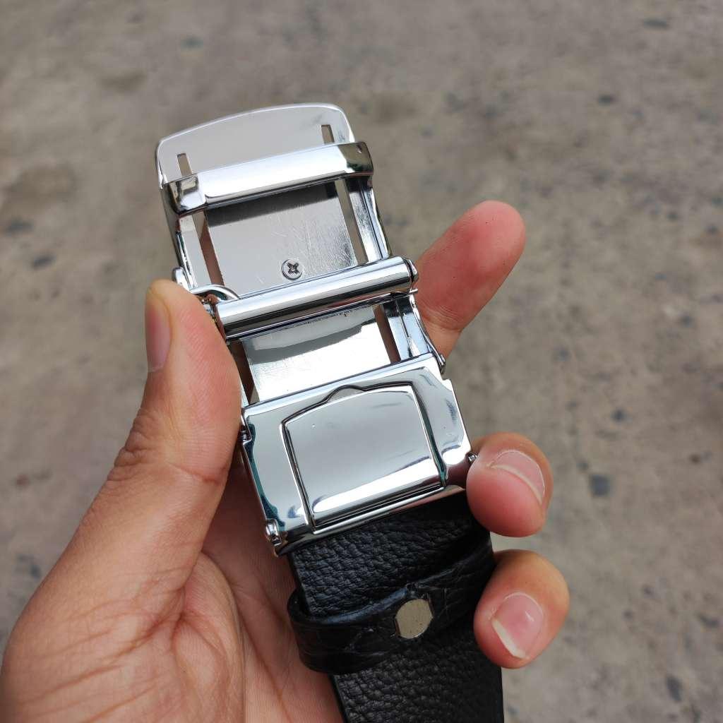 Dây lưng da cá sấu BẢN LỚN phù hợp bụng bia. Da bụng có vân đẹp linh hoạt!