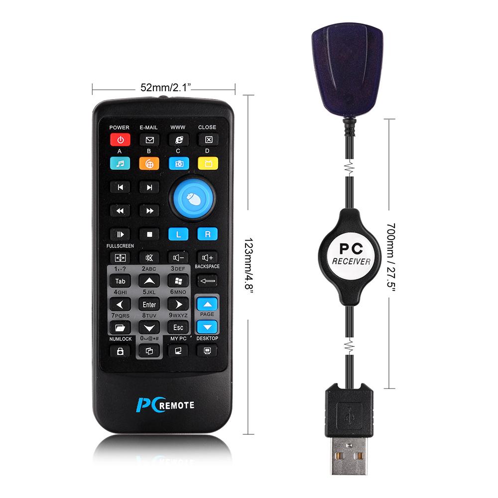 Bộ điều khiển điều khiển điều khiển từ xa chuột PC không dây IR điều khiển điều khiển từ xa IR cho LOPTOP PC CENTER máy tính Windows 7 8 10