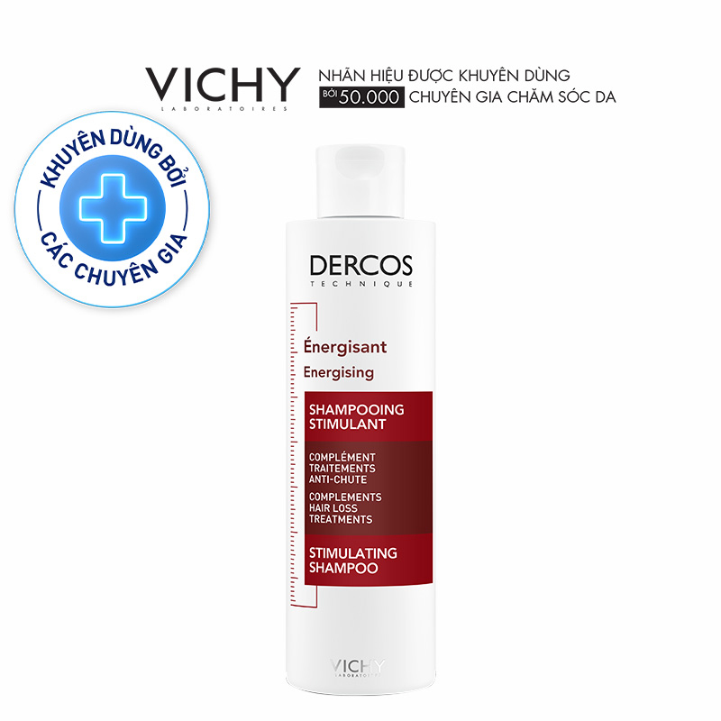 Dầu gội ngăn ngừa và giảm rụng tóc Vichy Dercos Energising Aminexil Stimulating Shampoo Hairloss 200ml