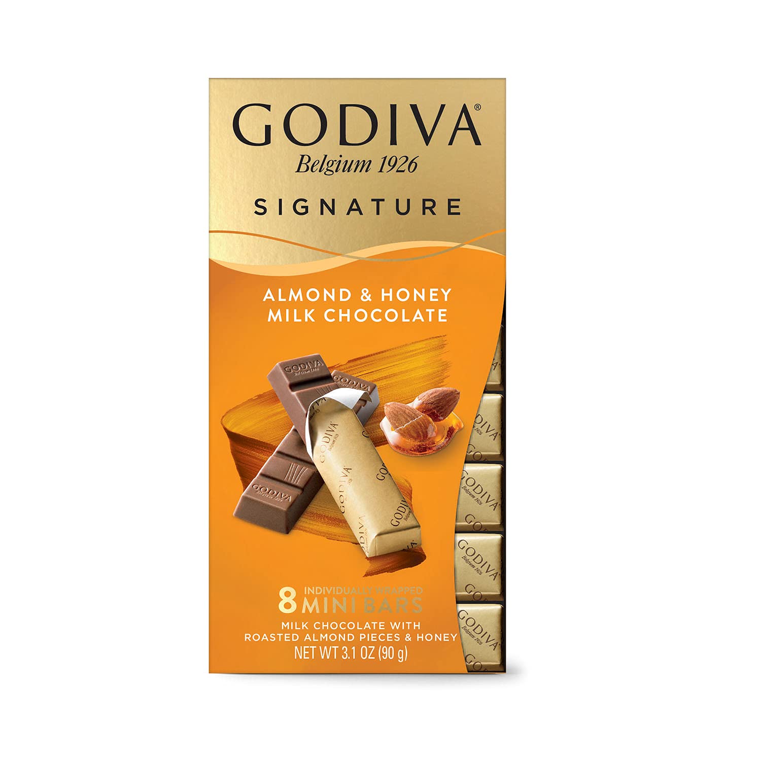 Chocolate Bars ngon nhất thế giới GODIVA Signature : Almond &amp; Honey Milk Chocolate 90g