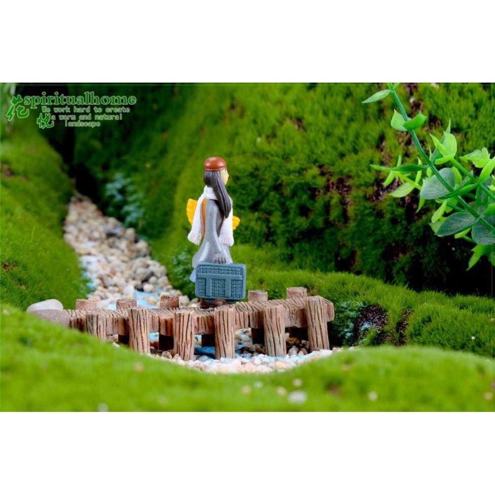 Mô hình đoạn cầu gỗ thích hợp trang trí như cầu cảng biển cho tiểu cảnh, bonsai