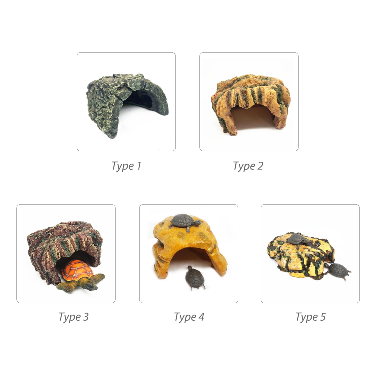 Hang động bò sát bằng nhựa, Trang trí hồ cá