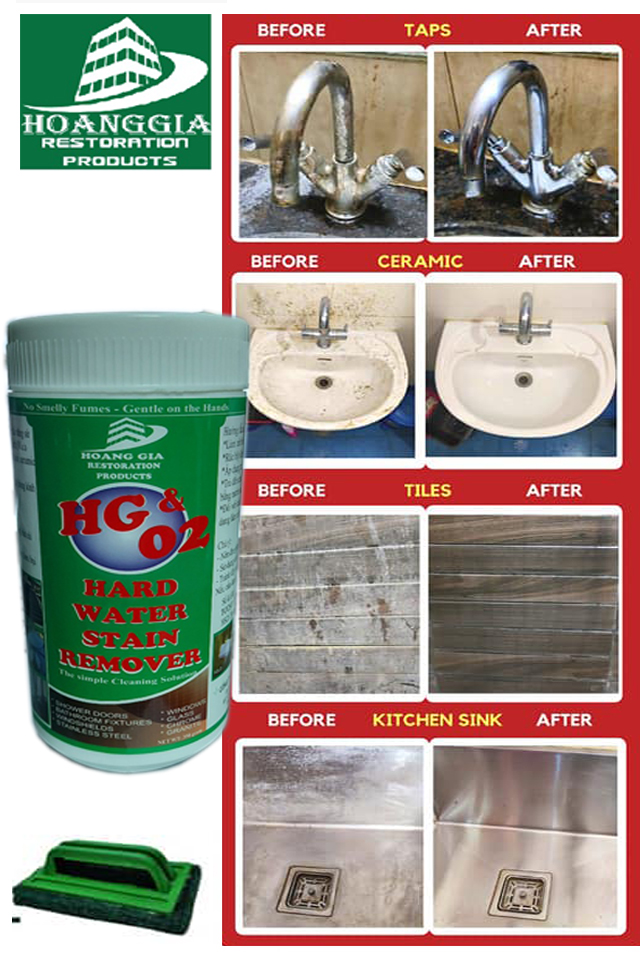 Bột tẩy trầy xước ố cháy axit canxi HG-02 Stain Remover 350gr