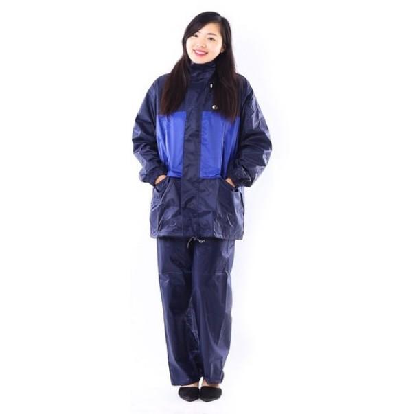 Áo Mưa Bộ Cao Cấp 2 Lớp - Quần Áo Mưa 1 Người Có Mũ, Túi Đựng, Khóa Kéo Siêu Bền, Không Thấm Nước Đủ Size