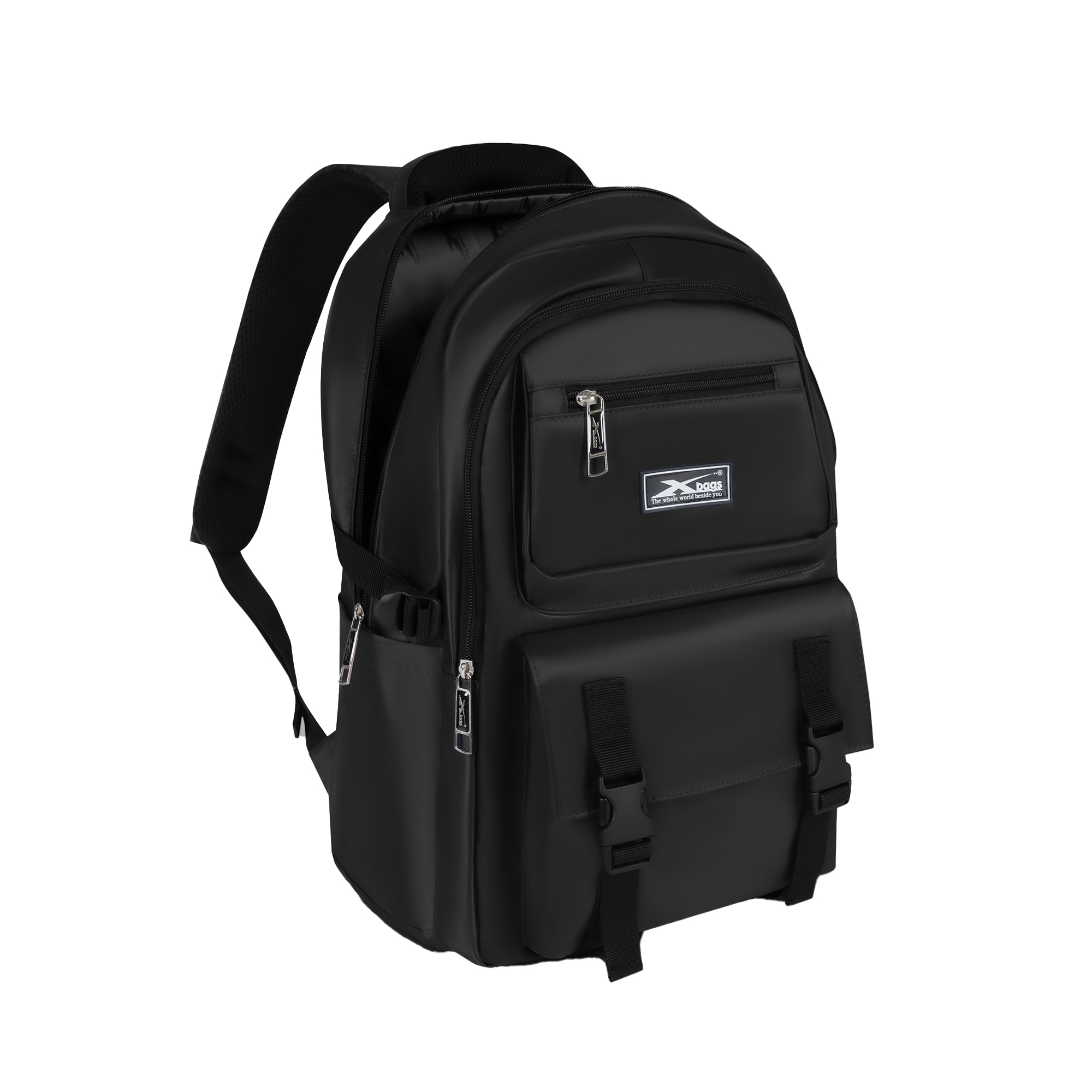 Balo trung học chống nước màu đen cá tính Black Blue Xb 3203