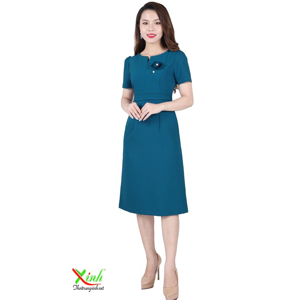 Đầm Suông Kết Hoa Ngọc Trai Cao Cấp DL819-820