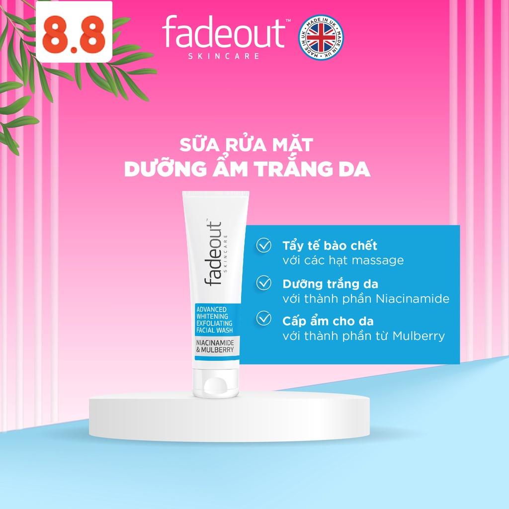 SỮA RỬA MẶT DƯỠNG TRẮNG DA FADEOUT ADVANCED WHITENING EXFOLIATING 100ML