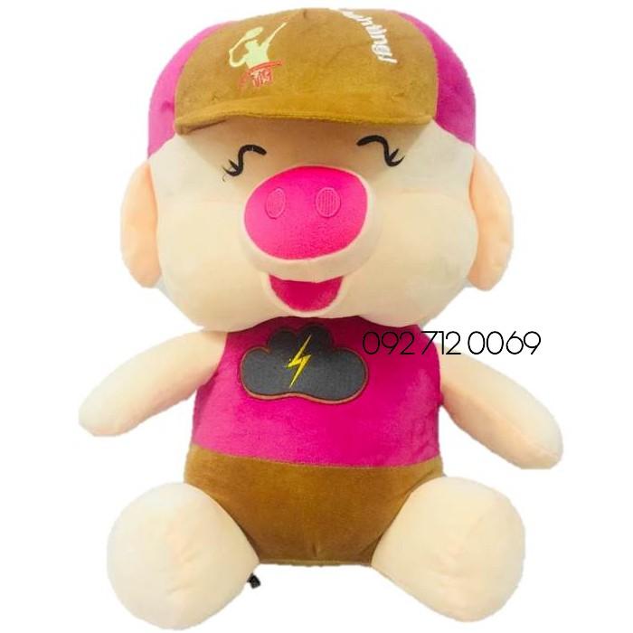 HEO MẬP GẤU BÔNG HEO THỂ THAO ĐỘI NÓN CUTE