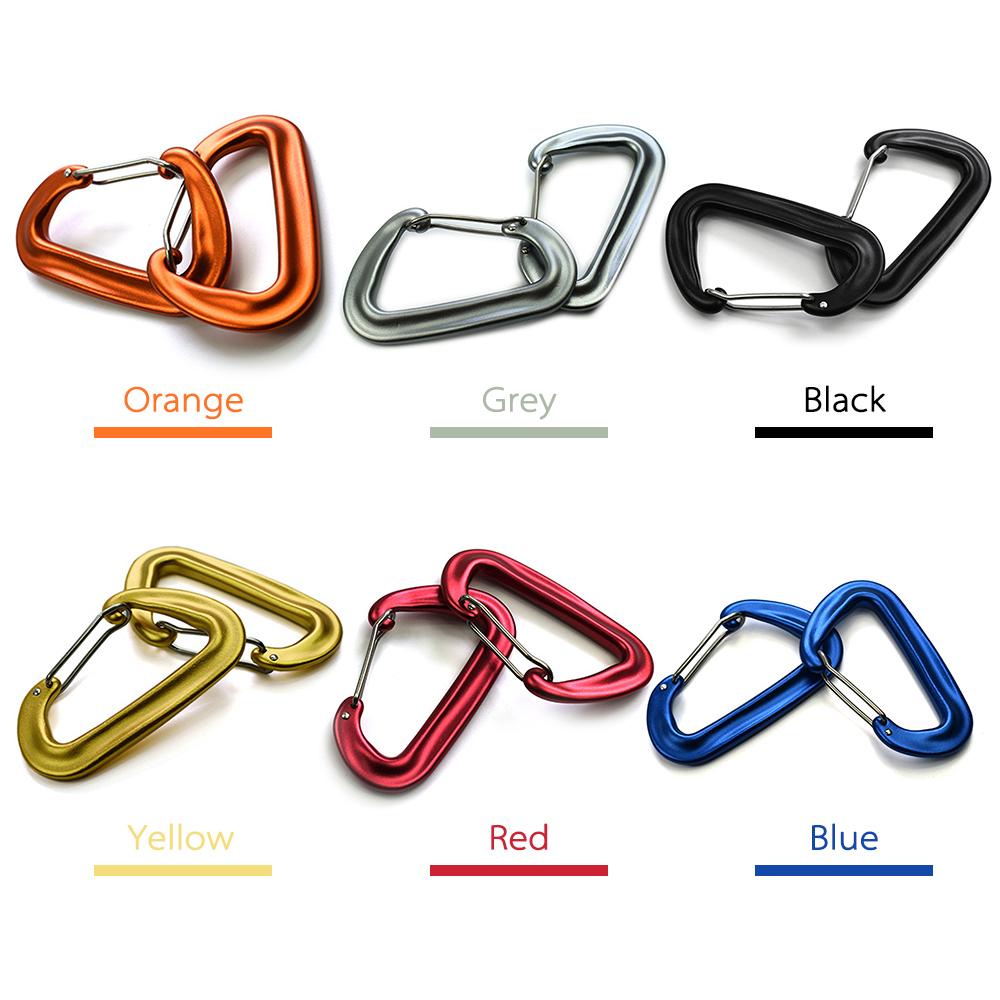 2 Móc Khóa Carabiner Cao Cấp Có Cổng Kẹp Chịu Lực Nặng 12KN Siêu Nhẹ Cho Võng Cắm Trại