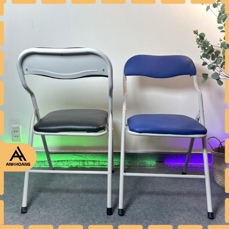 Ghế xếp gọn dùng cho phòng họp, có hàn thêm 1 thanh đỡ dưới để chịu tải cao hơn mới