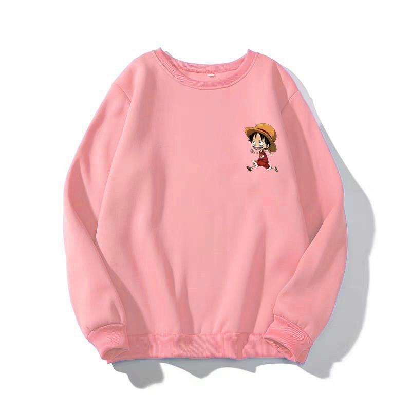 Áo sweater nam nữ in hình One Piece dễ thương, chất nỉ dày dặn, hợp làm áo cặp William - DS125