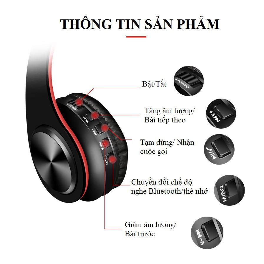 Tai nghe Chụp Tai ️️ Tai Nghe Bluetooth Âm Thanh Sống Động - Tai Nghe Không Dây HZ-B7 Có Khe Thẻ Nhớ