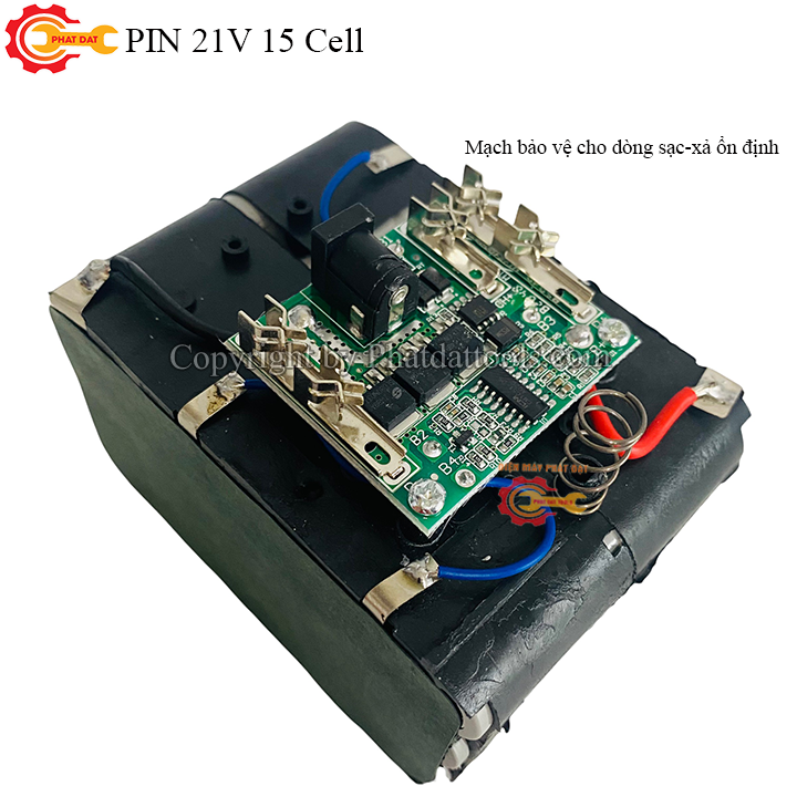 Pin 21 V 15 Cell Cho Các Dòng Máy Vặn Ốc, Khoan, Mài Dùng Pin