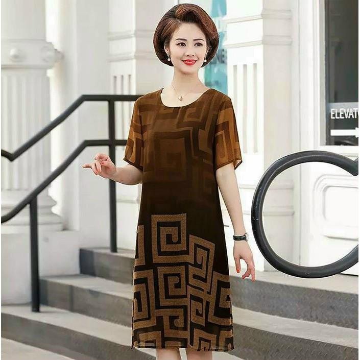 ️Big Size️ Đầm Suông Trung Niên Dự Tiệc Thời Trang Size S-&gt;5XL