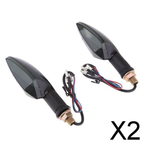 2x2x Universal Motorcycle Amber LED Turn Signal Indicator Blinker Light Lamp