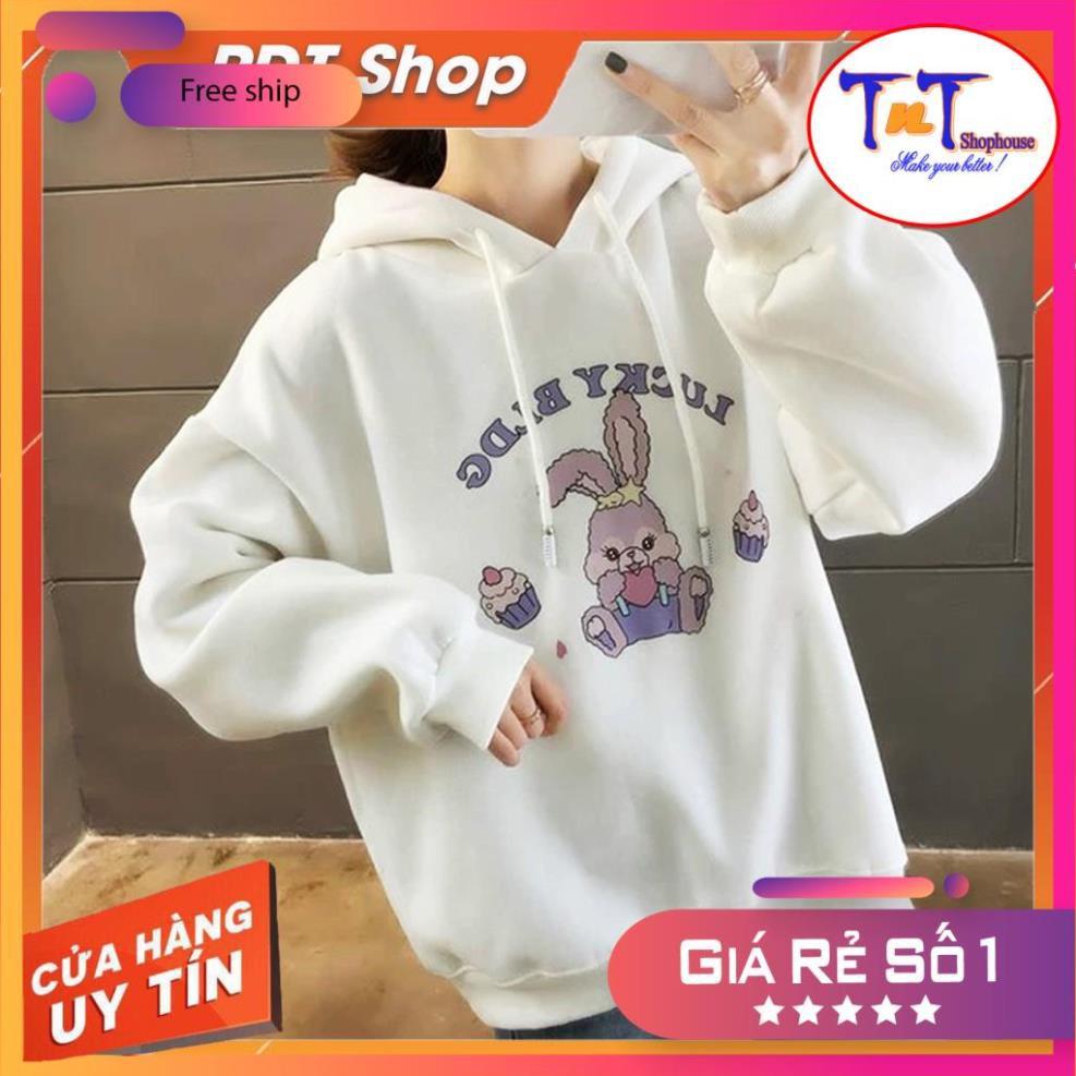 KN03  ÁO KHOÁC NỈ HOODIE  NÓN PHỐI TAI THỎ THỜI TRANG, NĂNG ĐỘNG CÁ TÍNH, CHÓNG BỤI, TIA UV TỐT