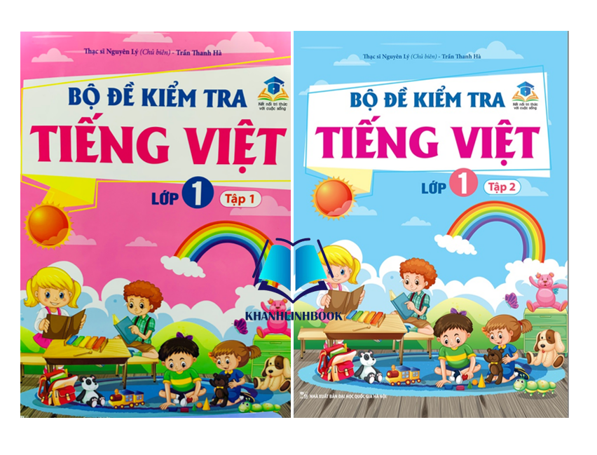 Sách - Combo Bộ đề kiểm tra Tiếng Việt lớp 1 tập 1 + 2