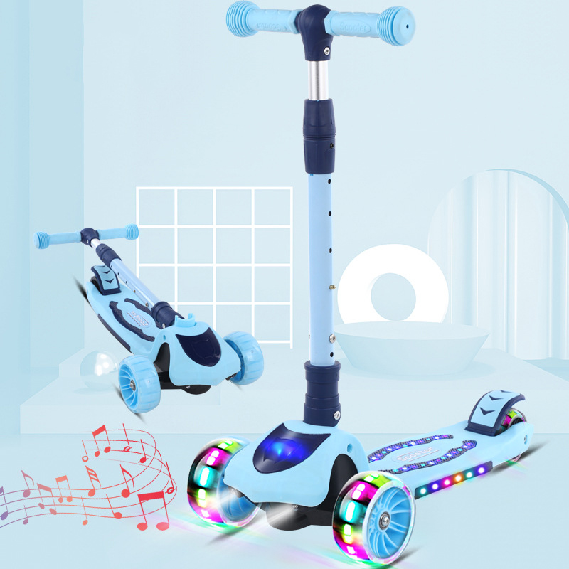 Xe Trượt Scooter Vinbuy 3 Bánh Có Nhạc, Bánh Xe Phát Sáng, Chịu Lực 100kg An Toàn Cho Bé, Màu Hồng/Xanh Phù Hợp Cho Cả Bé Trai Và Bé Gái, Rèn Luyện Vận Động, Tăng Chiều Cao Cho Bé - Hàng Chính Hãng