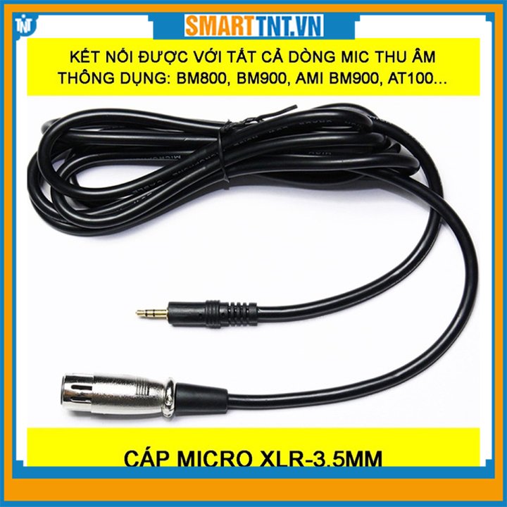 Dây micro míc thu âm 5V XLR chân cắm 35.mm cao cấp