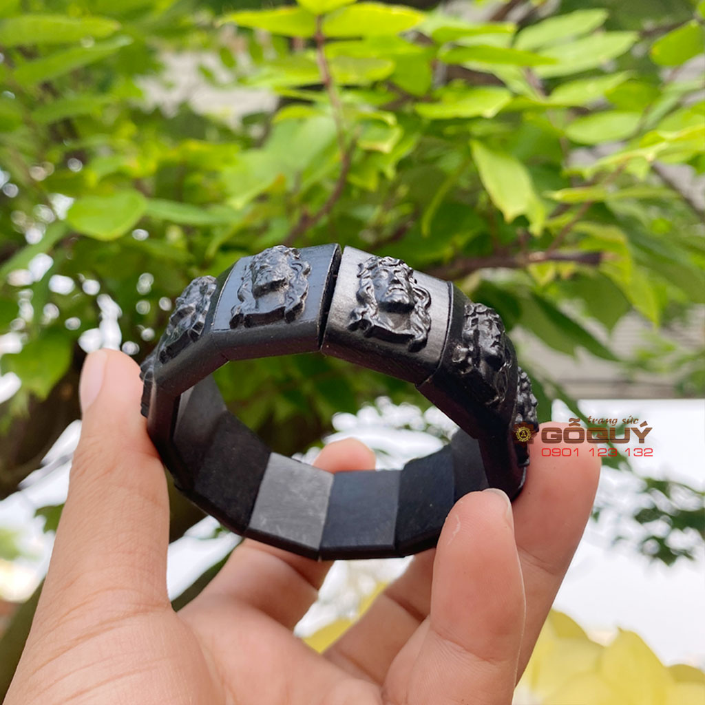 Vòng tay gỗ Công giáo hoạ tiết Thiên chúa