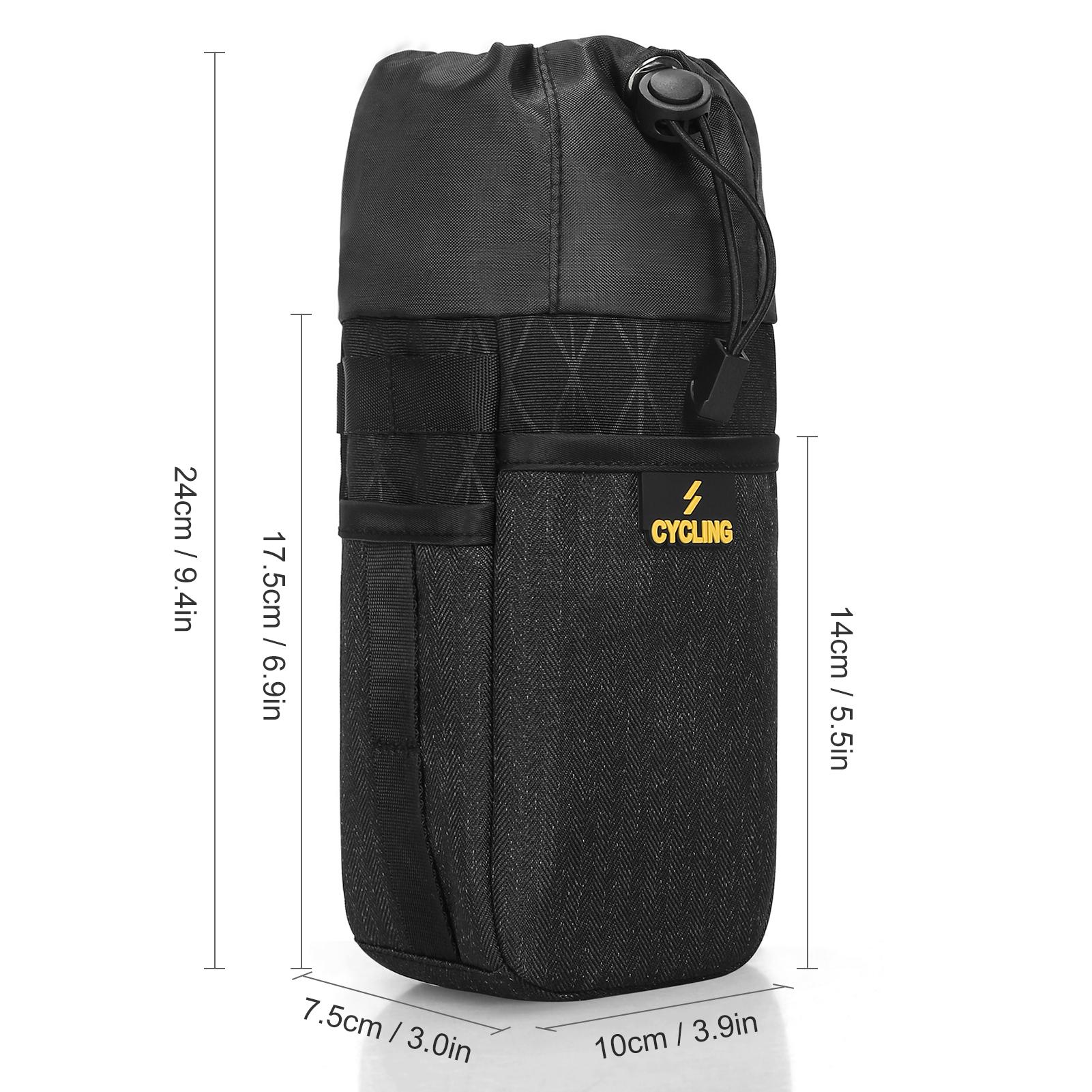 Bicycle Water Bottle Bag Bike Bottle Holder Bag Cooler Bag Bike Seat Bag Pouch for MTB Mountain Road Bike Scooter