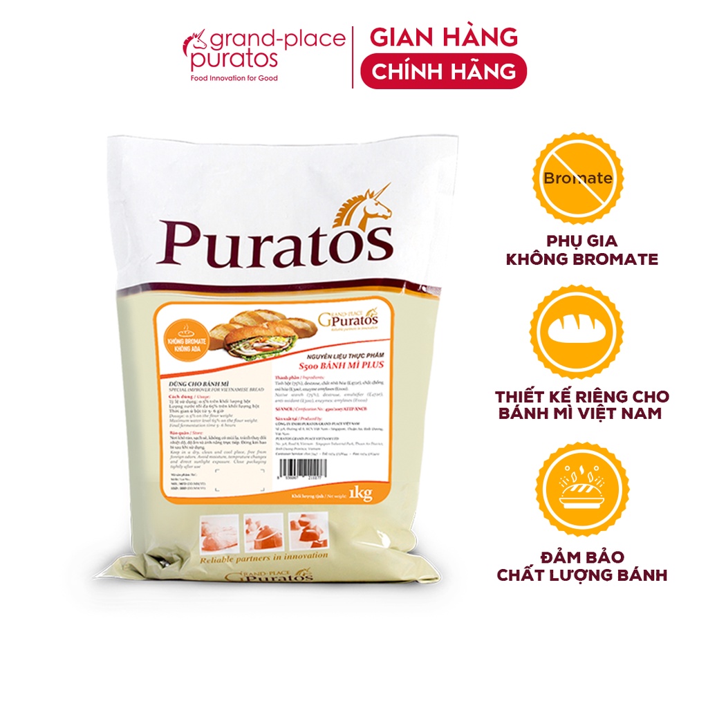 Phụ Gia Bánh Mì Việt Nam S500 Plus Puratos Grand-Place VN -1 Kg-Im-S500-09-4116080