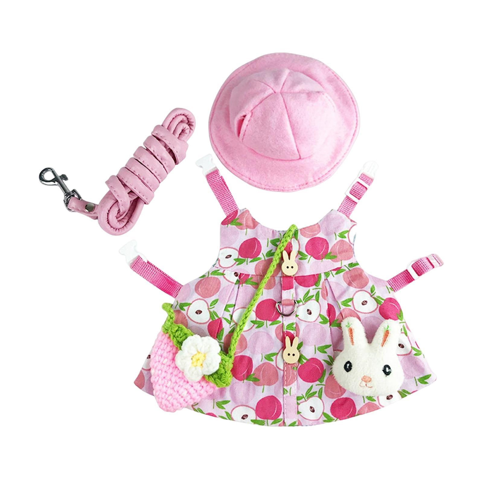 2 Set Rabbit Vest Harness Squirrel Hedgehog Small Animal Bunny Clothes Dress