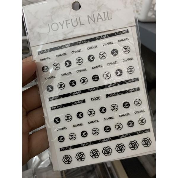 Sticker thương hiệu trang trí móng, stick dán móng hình thương hiệu -beeshi shop nail