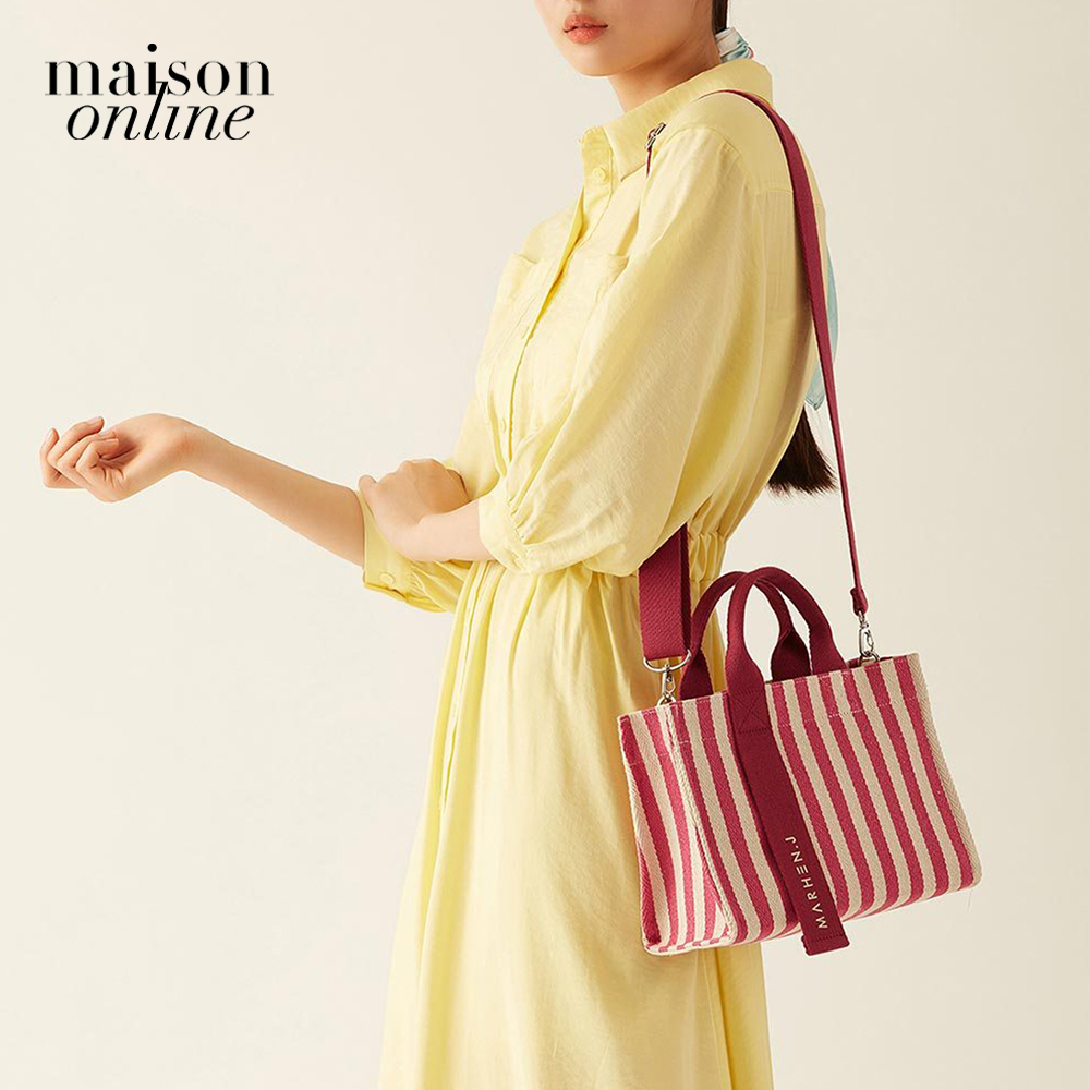 Marhen.J - Túi đeo vai chữ nhật sọc kẻ Rico Mini MJ19BRCOMNST-PK