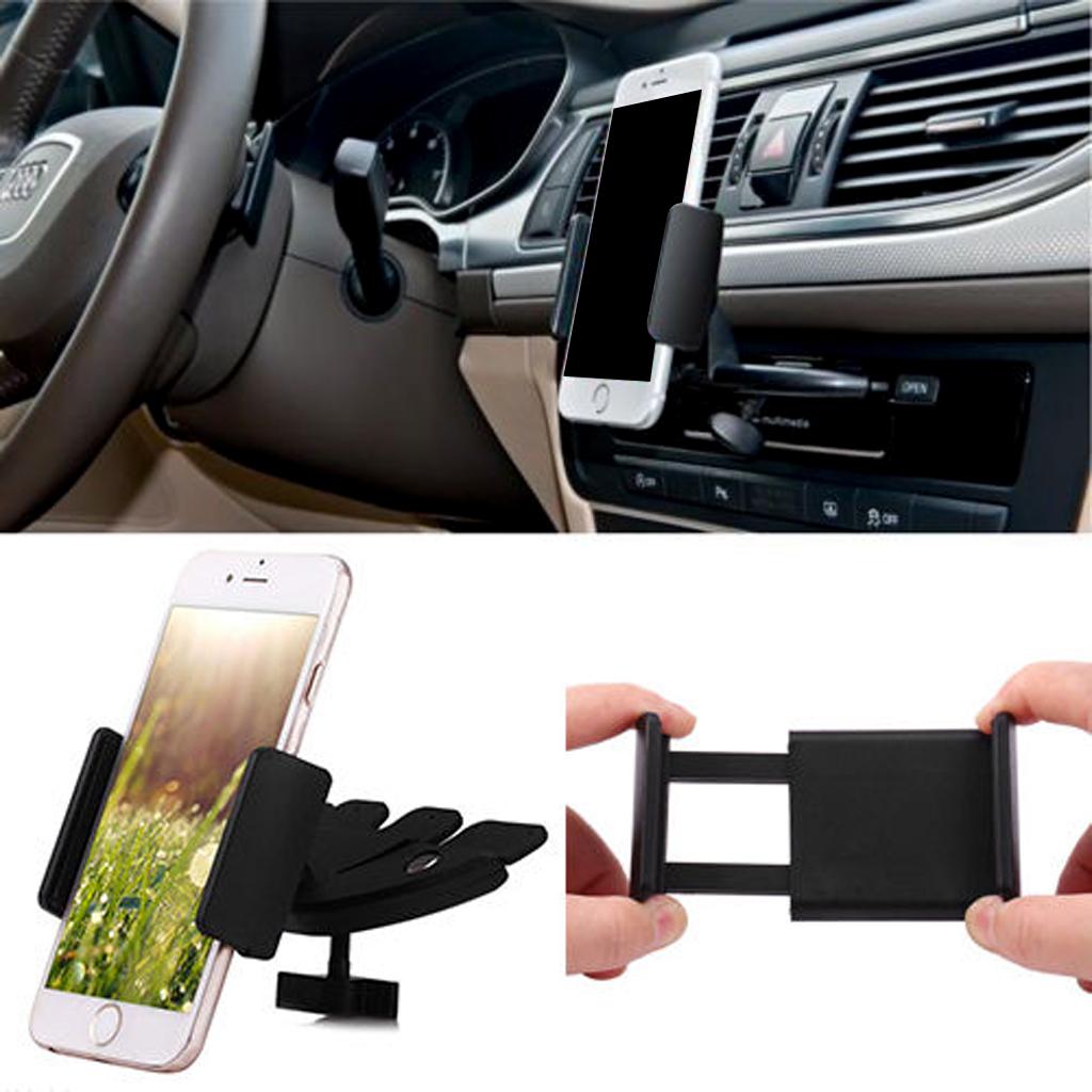 2PCS Universal CD Player Slot Car Auto Holder Cradle Mount for Mobile Phone