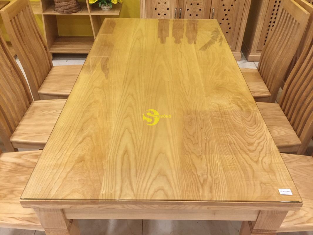 Bộ bàn ăn gỗ sồi chữ nhật tiêu chuẩn xuất khẩu