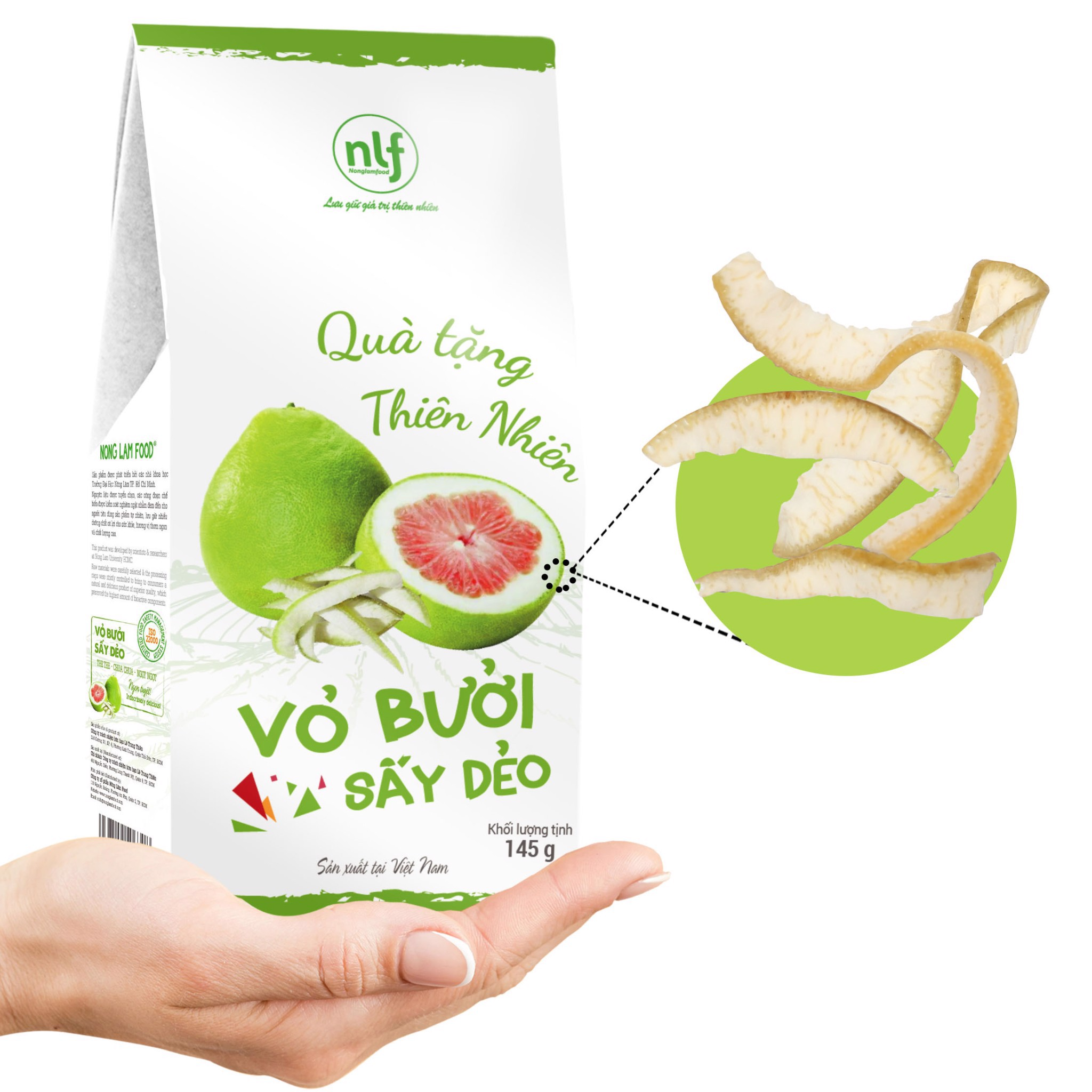 Vỏ Bưởi Sấy Dẻo Nông Lâm Food, Trái Cây Sấy Dẻo Dinh Dưỡng Ăn Liền, Hỗ Trợ Giảm Cân, Làm Đẹp Da, Tăng Đề Kháng, Giải Cảm Viêm – Hàng Chính Hãng