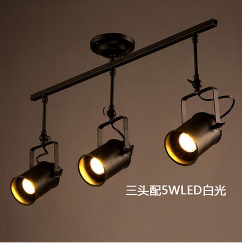 Phong cách mới nhất đơn giản retro Mỹ theo dõi đèn chùm công nghiệp sáng tạo phòng khách quầy bar cửa hàng quần áo cá tính ĐÈN LED thanh dài đèn sân khấu