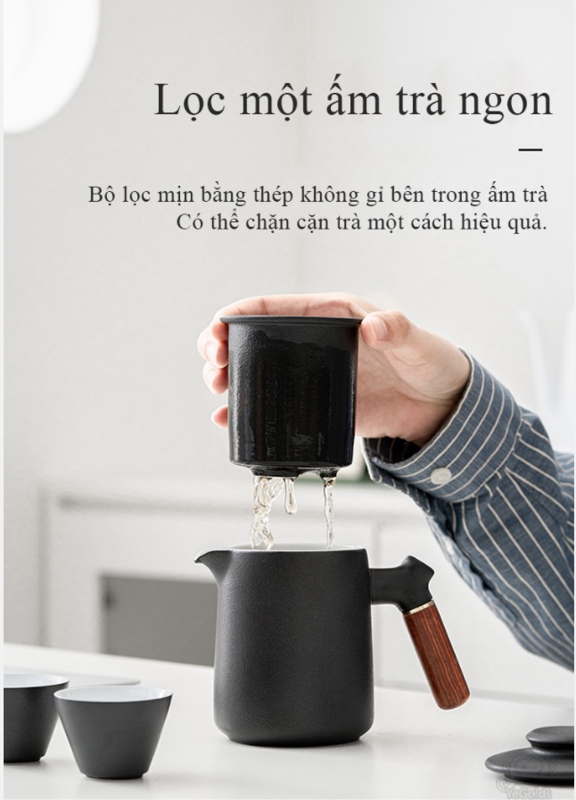 Bộ ấm trà tách nước Quick-off Cup