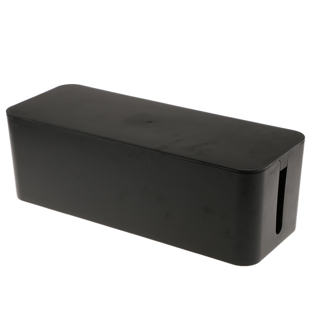 2Pieces Cable Management Box Organizer - 15.7x 6.1x 5.3 inch, Large System to Cover and Hide, Power Strips
