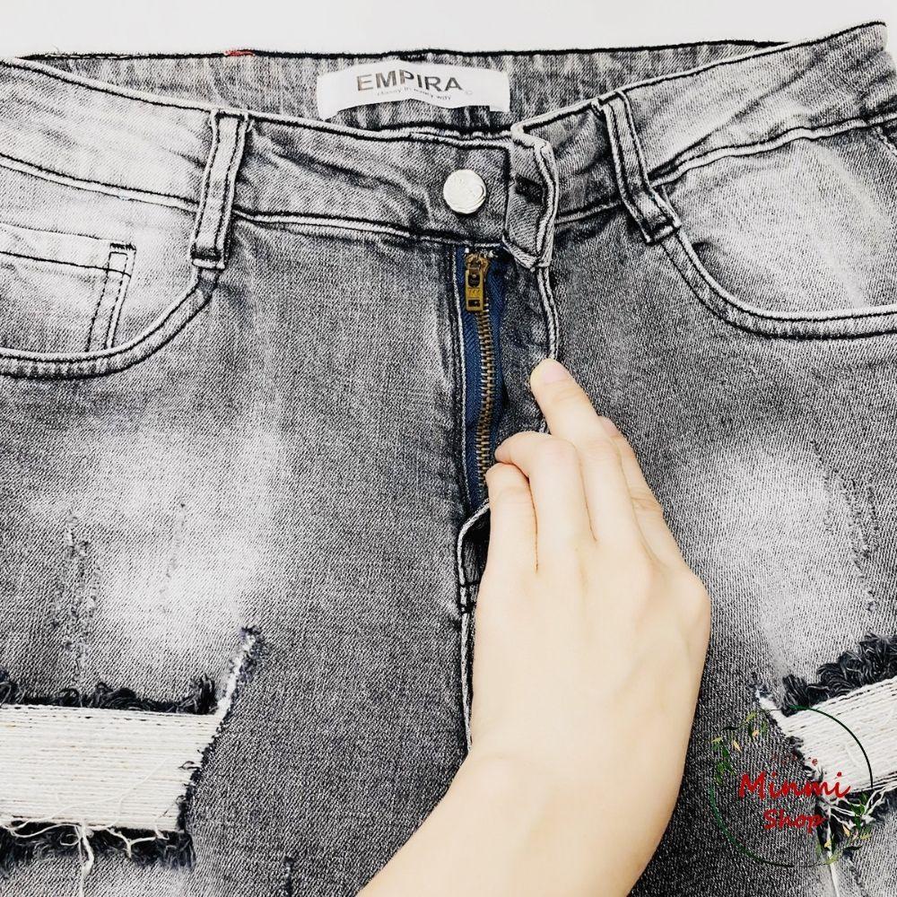 Quần Sọt Jean Nam Short Rin Rách Co Giãn Chất Lượng Hàng VNXK
