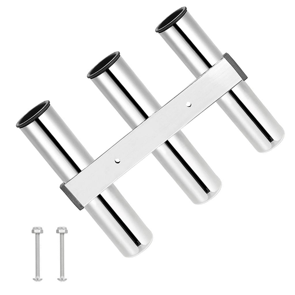 Marine Boat Fishing 3 Pole Rod Holder Rack Storage Rest Bracket Side Mount
