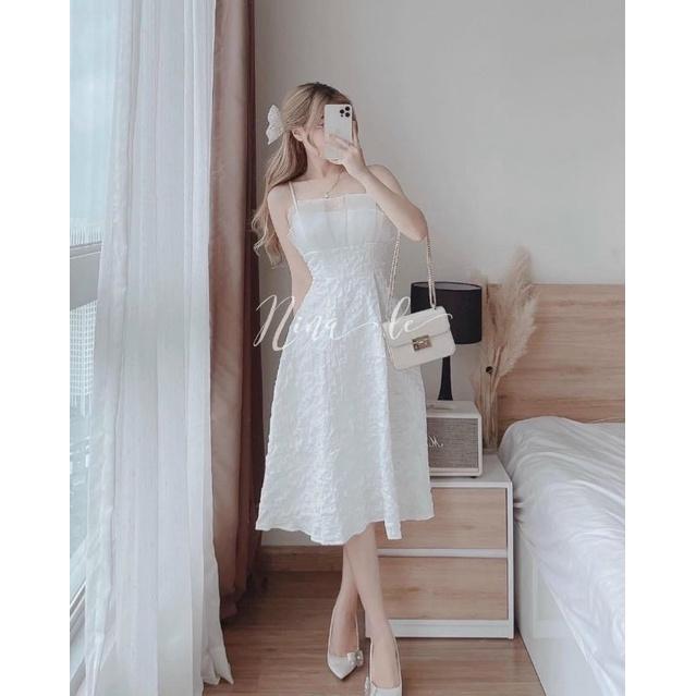 ĐẦM 2 DÂY XỐP VOAN KIẾNG DÁNG DÀI
