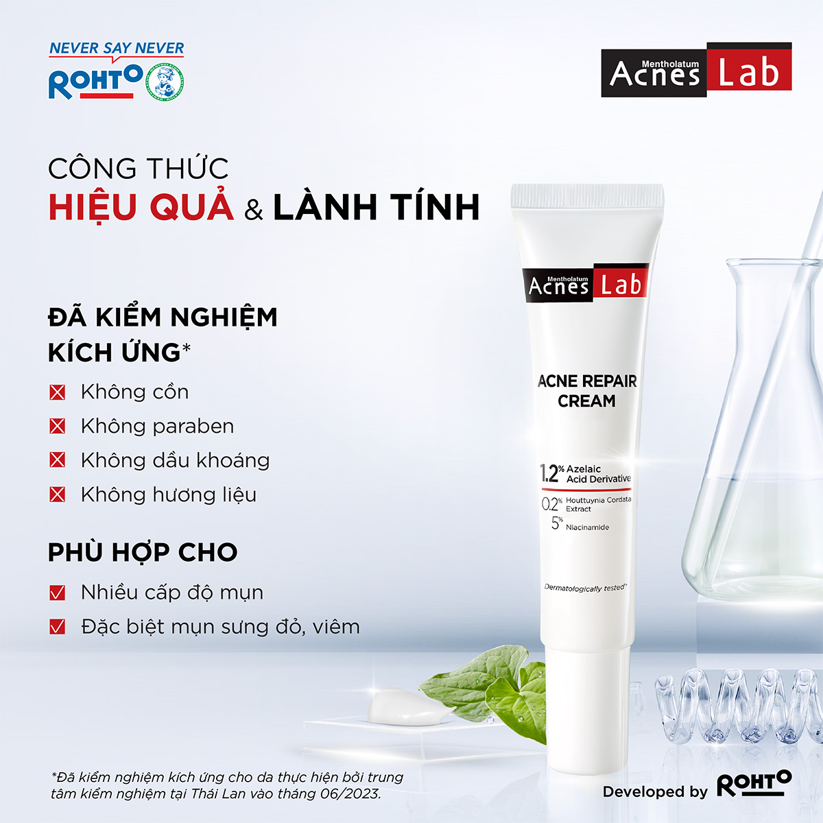 Kem dưỡng da giảm mụn chuyên sâu Acnes Lab Acne Repair Cream 20g