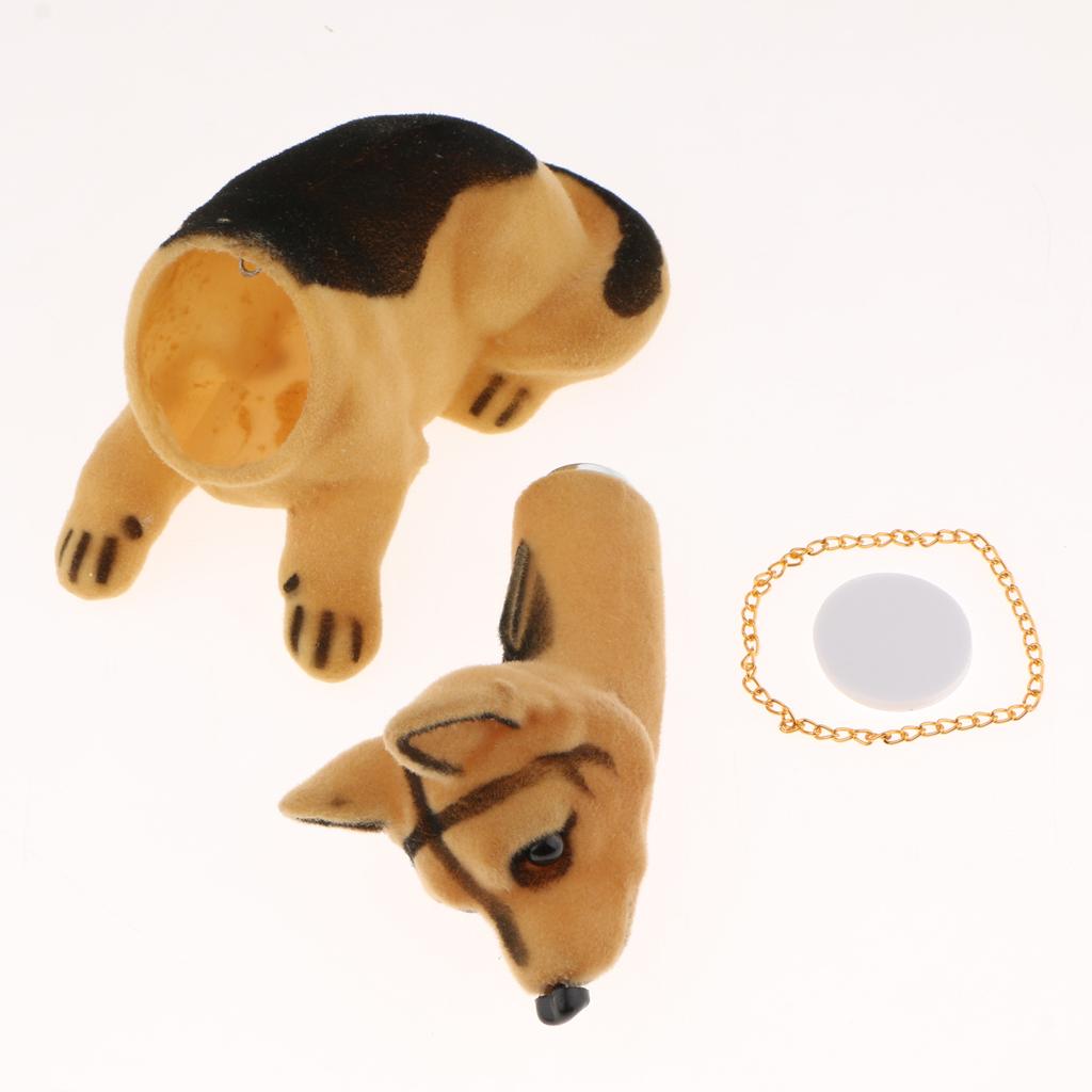 Cute Shepherd Dog / Bobbing Head Dog / Bobble Head Toy w/ GOLDEN CHAIN